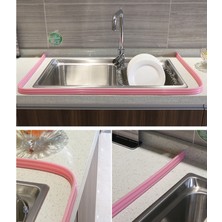 Kensen Shop Stili Temizle Uzun 50CM 3m Silikon Banyo Su Durdurucu Engelleyici Şerit Kendinden Yapışkanlı Zemin Istinat Kapısı Bar Kuru ve Islak Ayırma Sızdırmazlık Donanımı (Yurt Dışından)