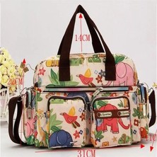Qiuming Shop No.33 Tarzı Bayanlar Messenger Çanta Rahat Çanta Omuz Büyük Kapasiteli Su Geçirmez Bez Çanta Çiçek Baskılı Çantalar Kadınlar Için Açık Çanta (Yurt Dışından)