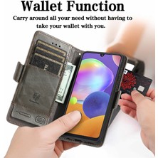 SZY Mall Samsung Galaxy A31 Cüzdan Kılıfı, Kart Tutuculu Pu Deri Flip Kılıf Rfıd Engelleme Kickstand Telefon Kapağı (Yurt Dışından)
