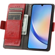 SZY Mall Samsung Galaxy A34 5g Cüzdan Kılıfı, Kart Tutuculu Pu Deri Flip Kılıf Rfıd Engelleme Kickstand Telefon Kapağı (Yurt Dışından)