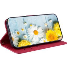 Manyi Boutique Apple iPhone 12 Mini Kabartmalı Lily Cüzdan Kılıfı ile Uyumlu, Kart Tutuculu Pu Deri Kapaklı (Yurt Dışından)