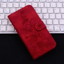 Manyi Boutique Apple iPhone 12 Mini Kabartmalı Lily Cüzdan Kılıfı ile Uyumlu, Kart Tutuculu Pu Deri Kapaklı (Yurt Dışından)