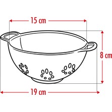 EWS Akrilik Şeffaf Mini Pirinç Süzgeçi & Bakliyat Süzgeçi (3 Su Bardağı Ölçülü)