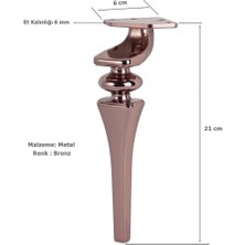 Eym Sintra Lüx Metal Ayak 21 cm Bronz Mobilya Koltuk Ayağı