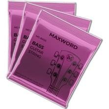 Maxword Gt-Bass-3x Kaliteli Bas Gitar Teli 3 Takım Set