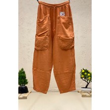 Sahnemoda Torba Cepli Bel Lastikli Pantolon