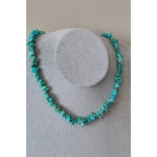 Bade Accessories Turkuaz Kırıktaş Doğaltaş Kolye