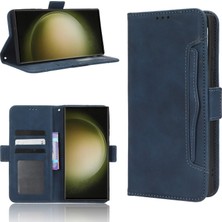 Bdt Shop Samsung Galaxy S23 Ultra ile Uyumlu Kickstand Koruyucu, Kredi Kartı Tutacağı Pu Deri Darbeye Dayanıklı Telefon Kılıfı (Yurt Dışından)