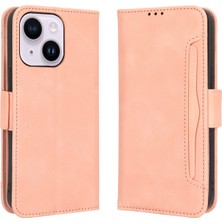 Bdt Shop iPhone 14 Plus ile Uyumlu Kickstand Koruyucu, Kredi Kartı Tutacağı Pu Deri Darbeye Dayanıklı Telefon Kılıfı (Yurt Dışından)