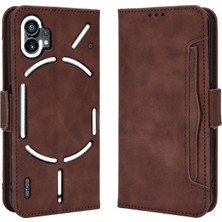 Bdt Shop Nothing Phone 1 ile Uyumlu Kickstand Koruyucu, Kredi Kartı Tutacağı Pu Deri Darbeye Dayanıklı Telefon Kılıfı (Yurt Dışından)