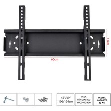 Ufix LCD Askı Aparatı Sabit 42 49 55 65 106-124CM Ufix 6011