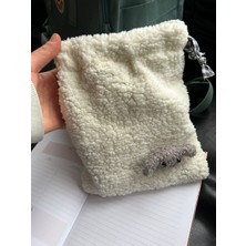 Sumicorn Design Sevimli Peluş Pötikareli Astarlı,büzgülü,ipli,düzenleyici Kese,makyaj Çantası
