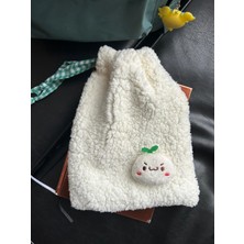 Sumicorn Design Sevimli Peluş Pötikareli Astarlı,büzgülü,ipli,düzenleyici Kese,makyaj Çantası