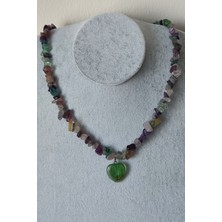 Bade Accessories Florit Kalp Kırıktaş Doğaltaş Kolye