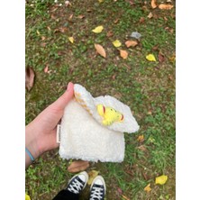 Sumicorn Design Sevimli Peluş Pötikare Astarlı Yıkanabilir Çıtçıt Detaylı Ped Çantası,cüzdan,çanta Içi Düzenleyici