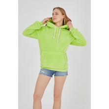 Grody Grody.t  Kapüşonlu Peluş Sweatshirt Hoody Neo Sarısı