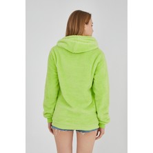 Grody Grody.t  Kapüşonlu Peluş Sweatshirt Hoody Neo Sarısı