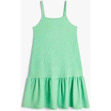 Koton 4SKG80043AK Koton Kız Çocuk Elbise Yeşil