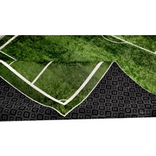 SiEla Halı Yıkanabilir Çocuk, Futbol Sahası Desenli Kaymaz Taban Dijital Baskı Halı