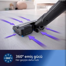 Philips Speedpro Max Kablosuz Dik Süpürge, 2'si 1 Arada: Dikey& El Süpürgesi, 360 Derece Emiş Başlığı, 65 Dakika Çalışma Süresi, Powercyclone 8, Koyu Siyah- Luciole Beyaz Aplik Lambader