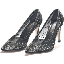 Beety BY51.9247 Siyah Ince Topuk Stiletto Kadın Abiye Ayakkabı