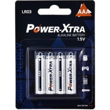 Power-Xtra 1.5V Aaa Ince Kalem Pil Alkalin 4'lü Blister LR03