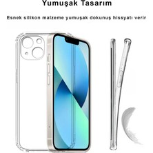 CepStok iPhone 13 Mini Kılıf Şeffaf Kamera Korumalı Yumuşak Silikon