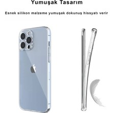 CepStok iPhone 13 Pro(6.1") Kılıf Şeffaf Kamera Korumalı Yumuşak Silikon