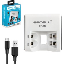 Efcell Ef-M2 Pil Şarj Aleti 2li USB Aa-Aaa Ni-Mh Ni-Cd