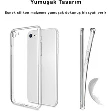 CepStok iPhone Se 2022 Kılıf Şeffaf Kamera Korumalı Yumuşak Silikon