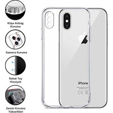 CepStok iPhone Xs Max Kılıf Şeffaf Kamera Korumalı Yumuşak Silikon