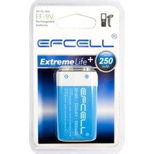 Efcell Şarjlı Pil 9V 250MAH Ni-Mh Efcell EF-9V