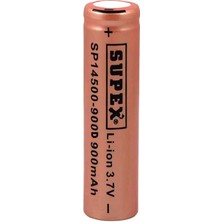 Supex Şarjlı Pil 3.7V 900MAH 14500 Başlıksız Supex SP-14500-900D