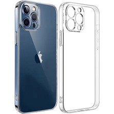 CepStok iPhone 12 Pro Max Kılıf Şeffaf Kamera Korumalı Yumuşak Silikon