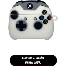 DGK Airpods 3. Nesil Uyumlu Koruyucu Kılıf Beyaz Xbox Figürlü