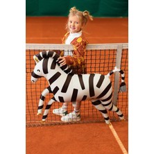 Zebra Büyük Folyo Balon Safari Temalı Doğum Günü Zebra Şekilli Folyo Balon