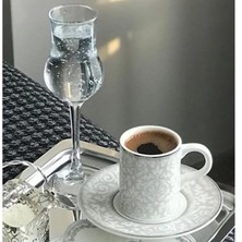 Abant 6'lı Kare Paslanmaz Çelik  21X21CM Kare Kahve, Söz, Nişan, Servis Sunum Tepsisi