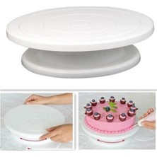 Yaci Shop Pembe Tarzı 11" Döner Pasta Döner Tabla Pasta Süslemeleri, Hamur Işleri, Cupcakes Için Beyaz Pasta Standı (Yurt Dışından)