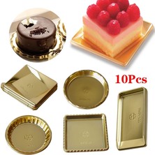 Yaci Shop No.4 Tarzı Yuvarlak Squarecake Panoları Altın Mousse Mat Alt Gıda Sınıfı Pet Kek Mutfak Tatlı Tepsisi Kek Bakeware Decorat Araçları (Yurt Dışından)