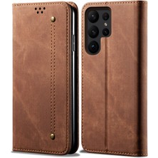 Samsung Galaxy S24 Ultra Ince Telefon Kapağı Cüzdan Pu Deri Telefon Kabuğu (Yurt Dışından)