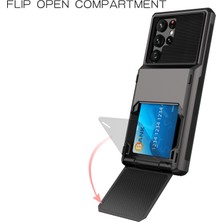 Samsung Galaxy S24 Ultra Flip Kart Tutucu Telefon Kılıfı Tpu+Pc Kapağı (Yurt Dışından)