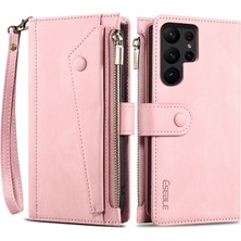 Samsung Galaxy S24 Ultra Anti-Drop Cüzdan Deri Telefon Kapağı (Yurt Dışından)
