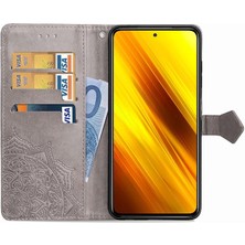 Manyi Mall Xiaomi Poco X3 Nfc Darbeye Deri Kılıf Zarif Desen (Yurt Dışından)