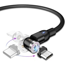 Sunshinee Yuvarlak Manyetik Kablo Fişi Telefon Microusb Mıknatıs Şarj Fişi Ios Fişi Için Şarj Adaptörü (Yurt Dışından)