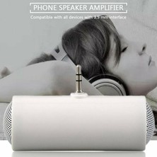 Sunshinee 3.5mm Jack Stereo Mini Hoparlör Taşınabilir Mp3 Müzik Çalar Hoparlör Amplifikatör Hoparlör Cep Telefonu Tablet Pc-Beyaz (Yurt Dışından)