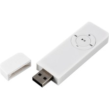 Sunshinee Taşınabilir USB Spor U Disk Mini Mp3 Müzik Çalar Desteği 32GB Tf (Beyaz) (Yurt Dışından)