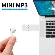 Sunshinee Taşınabilir USB Spor U Disk Mini Mp3 Müzik Çalar Desteği 32GB Tf (Beyaz) (Yurt Dışından)