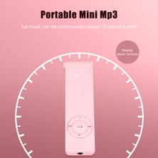 Sunshinee Taşınabilir USB Spor U Disk Mini Mp3 Müzik Çalar Desteği 32GB Tf (Pembe) (Yurt Dışından)