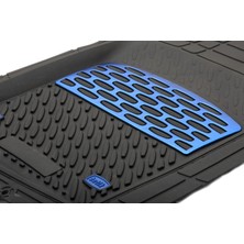 Entelux Ford C-Max 2004-2005 Uyumlu 3D Havuzlu Paspas Takımı (Mavi-Siyah)