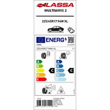 Lassa 225/45 R17 94W Xl Multıways 2 4 Mevsim Lastiği (Üretim Yılı: 2024)